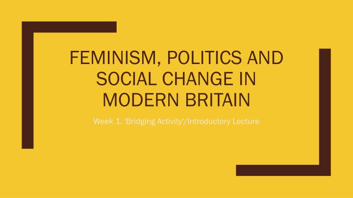 feminism politics and social change in modern n.w