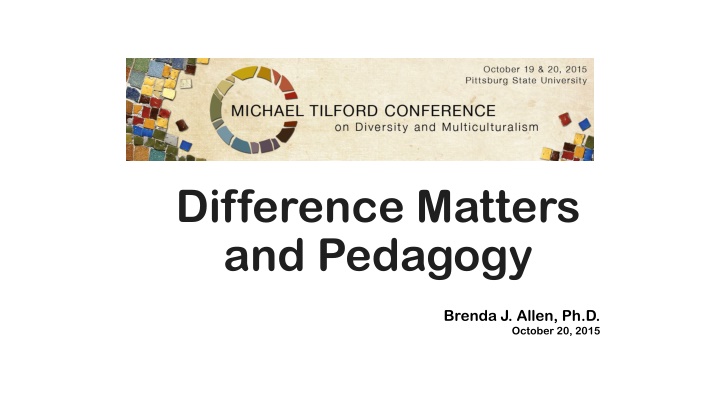 difference matters and pedagogy n.w