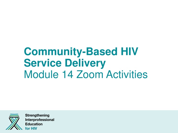 community based hiv service delivery module n.w