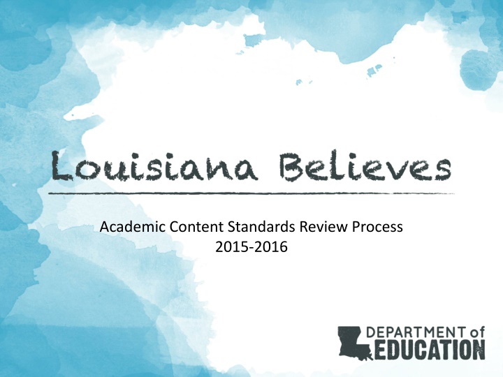 academic content standards review process 2015 n.w