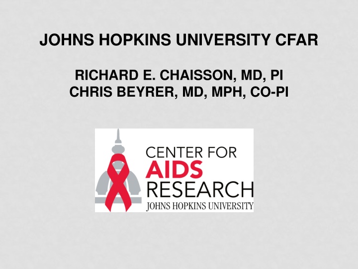 johns hopkins university cfar n.w