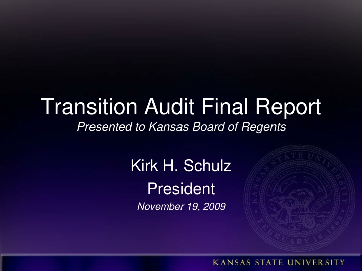 transition audit final report presented to kansas n.w