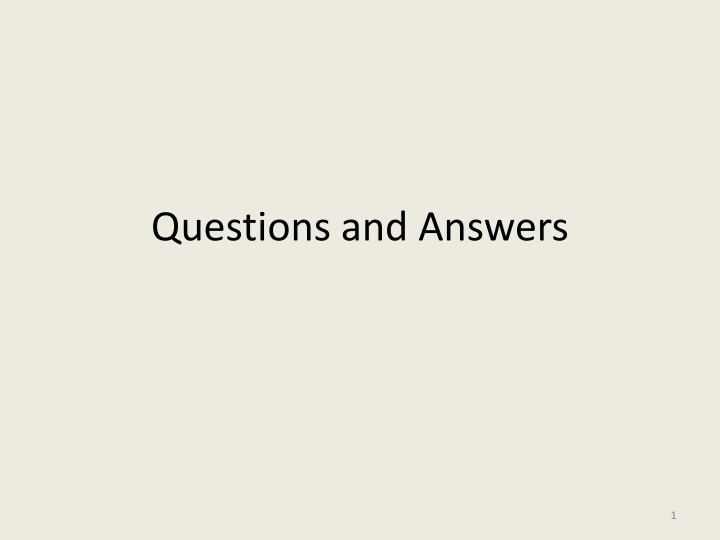 questions and answers n.w