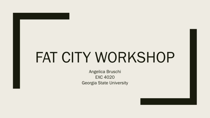 fat city workshop n.w