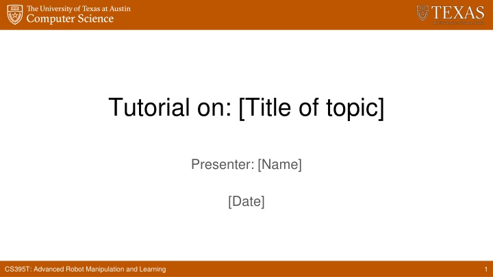tutorial on title of topic n.w