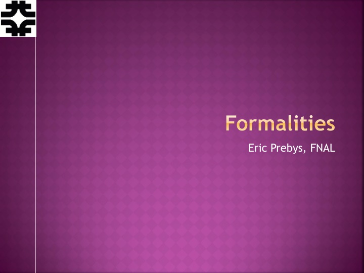 formalities n.w