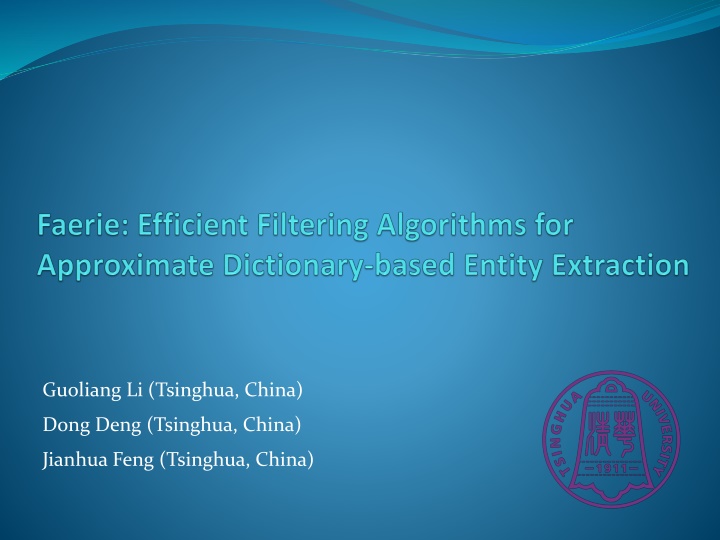 guoliang li tsinghua china n.w