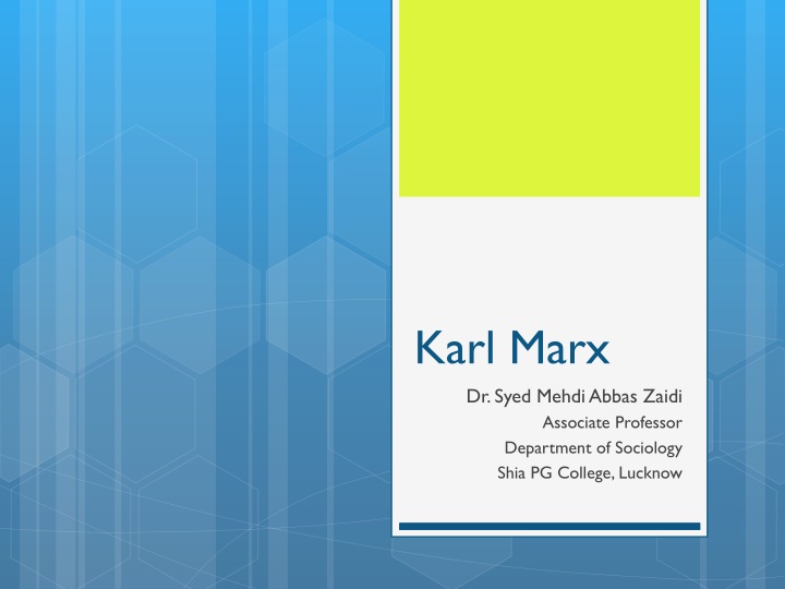 karl marx dr syed mehdi abbas zaidi associate n.w