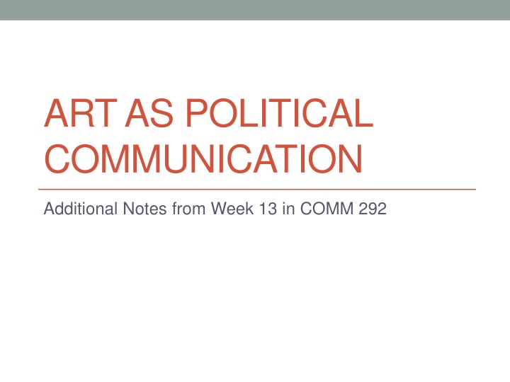 art as political communication n.w