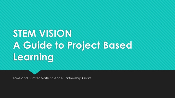 stem vision a guide to project based learning n.w