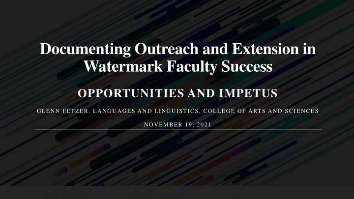documenting outreach and extension in watermark n.w