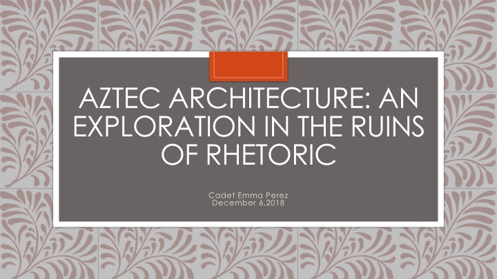 aztec architecture an exploration in the ruins n.w