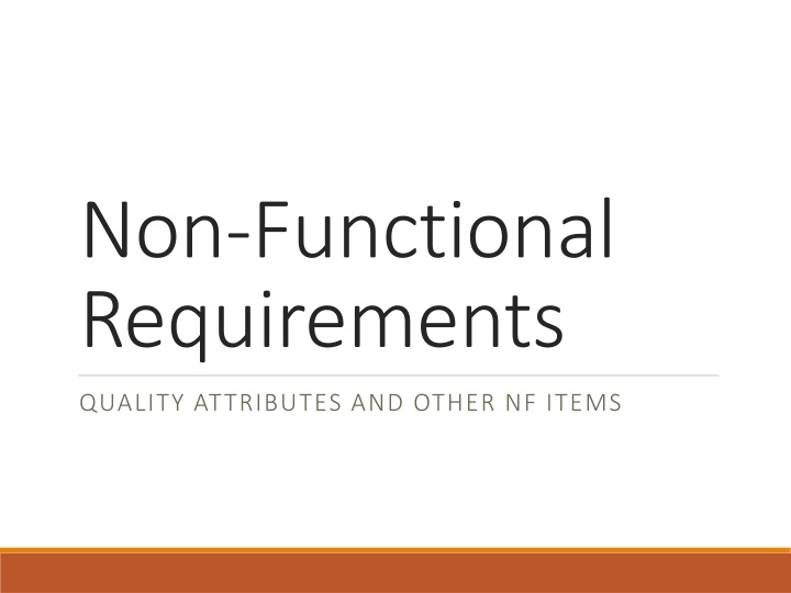 non functional requirements n.w