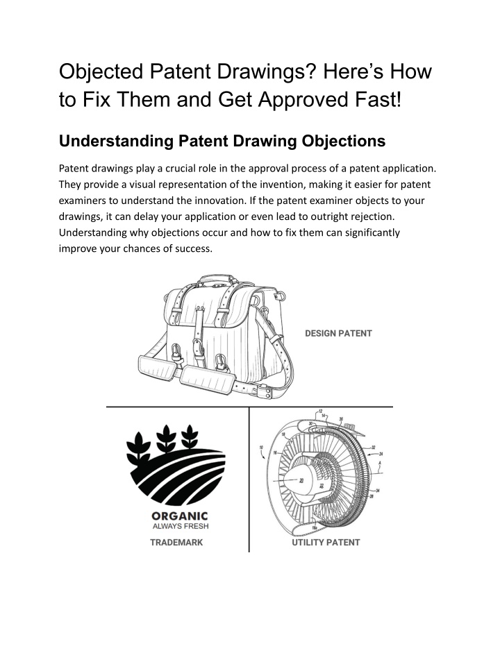 objected patent drawings here s how to fix them n.w