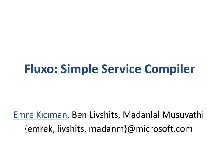 fluxo simple service compiler n.w