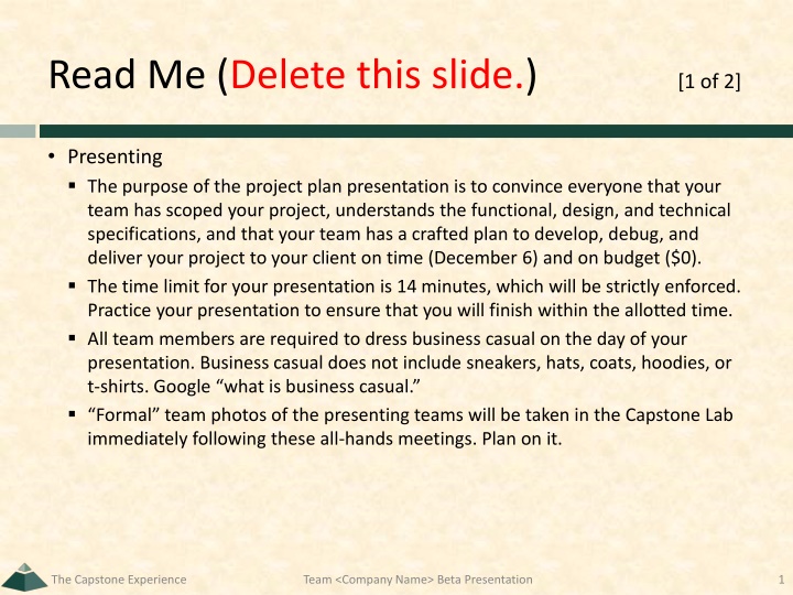 Crafted Project Plan Presentation