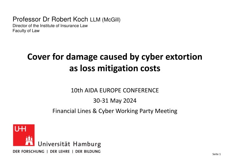 professor dr robert koch llm mcgill director n.w