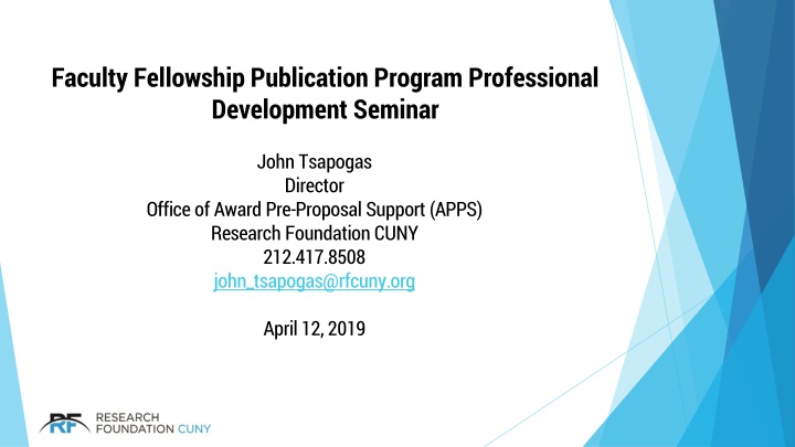 faculty fellowship publication program n.w