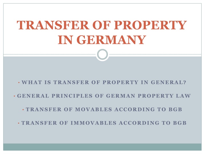 transfer of property in germany n.w
