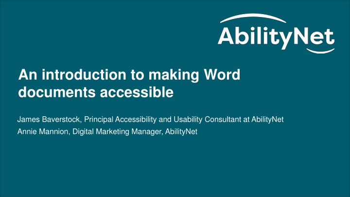 introduction to making word documents accessible n.w