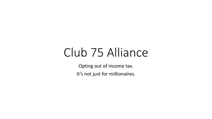 club 75 alliance n.w