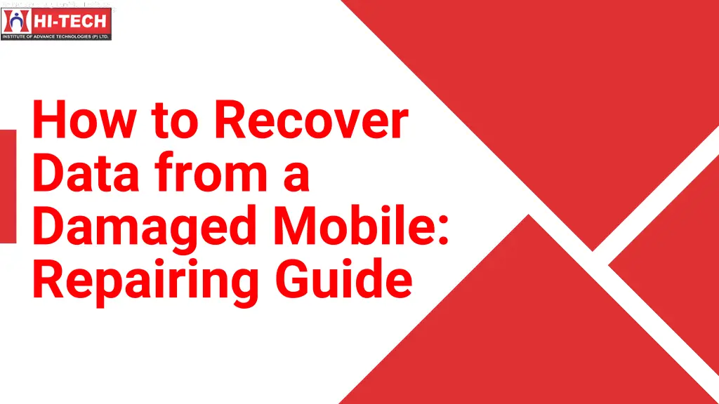 how to recover data from a damaged mobile n.