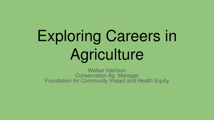 exploring careers in agriculture n.w