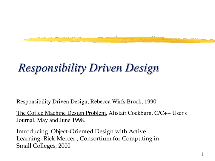 responsibility driven design n.w