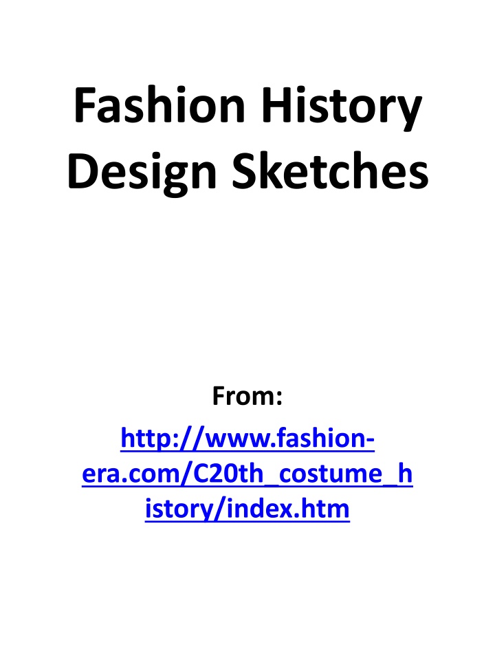 fashion history design sketches n.w