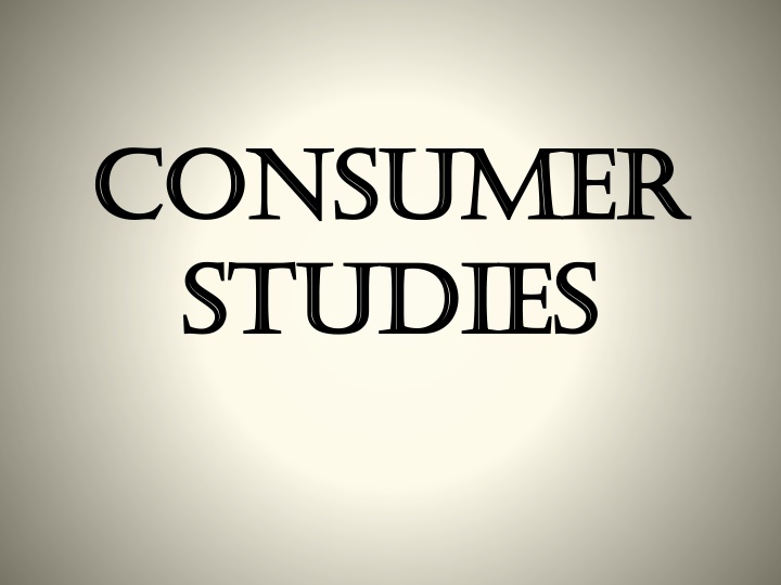 consumer consumer studies studies n.w