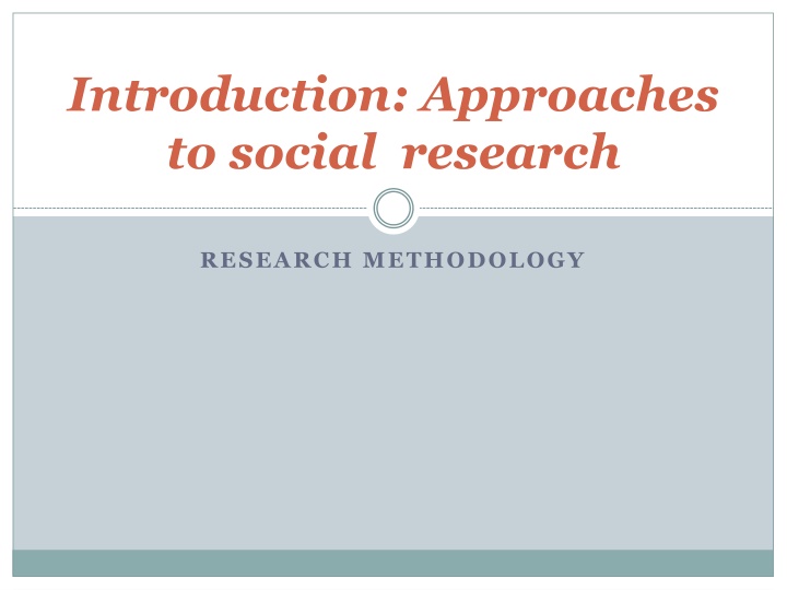 introduction approaches to social research n.w