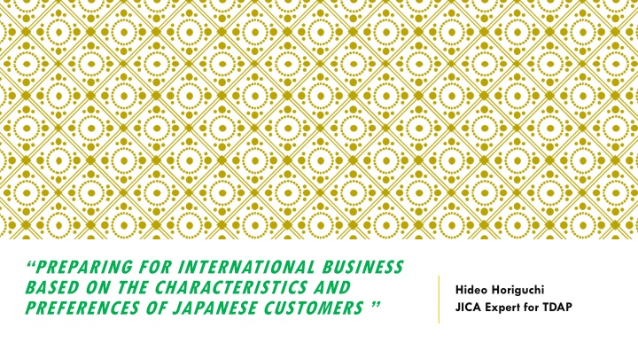 preparing for international business based n.w