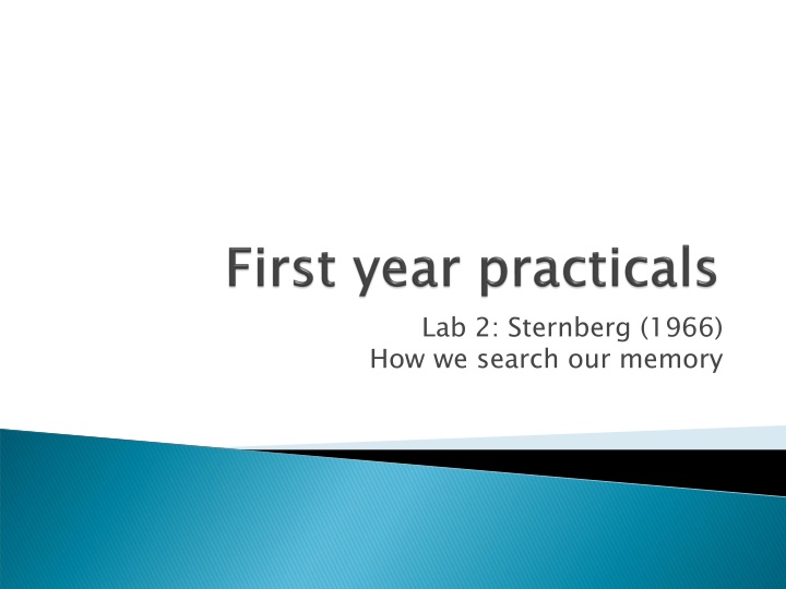 lab 2 sternberg 1966 how we search our memory n.w