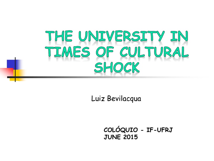 the university in times of cultural shock n.w