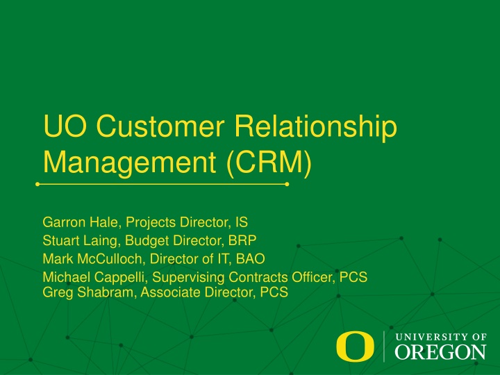 uo customer relationship management crm n.w