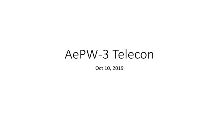 aepw 3 telecon n.w
