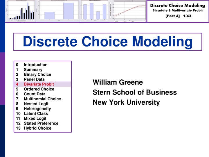 discrete choice modeling bivariate multivariate n.w