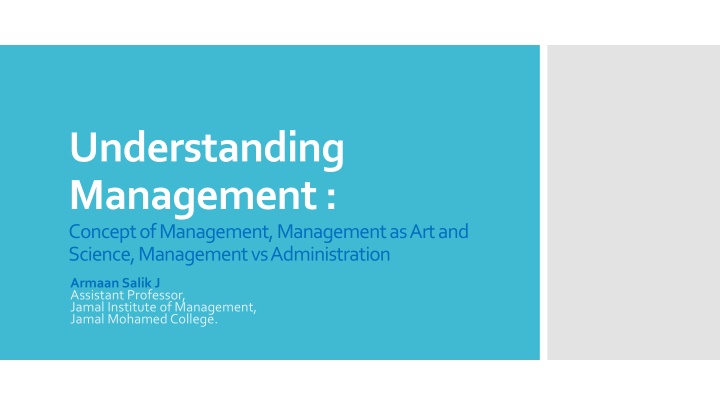 understanding management concept of management n.w