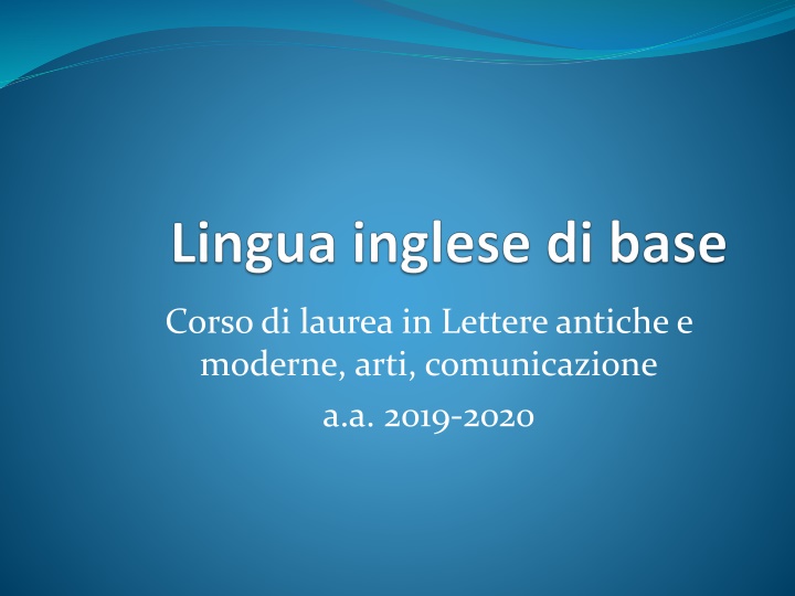 corso di laurea in lettere antiche e moderne arti n.w