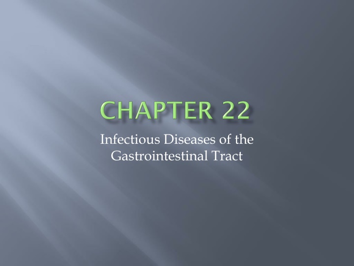 infectious diseases of the gastrointestinal tract n.w