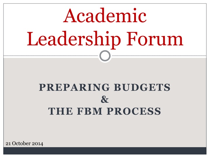 academic leadership forum n.w