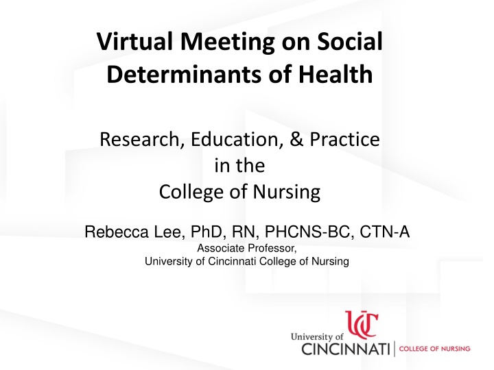 virtual meeting on social determinants of health n.w
