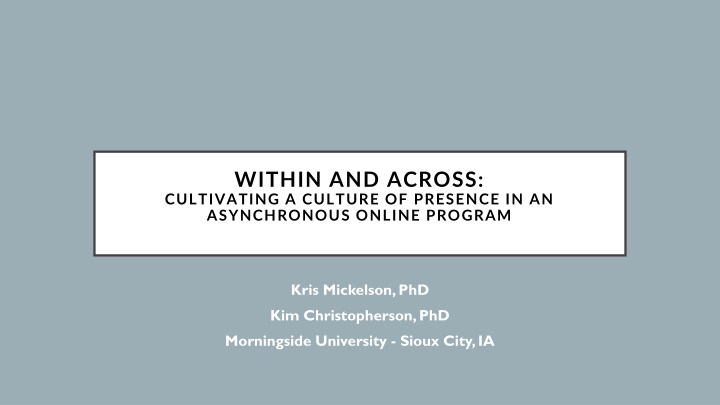 within and across cultivating a culture n.w