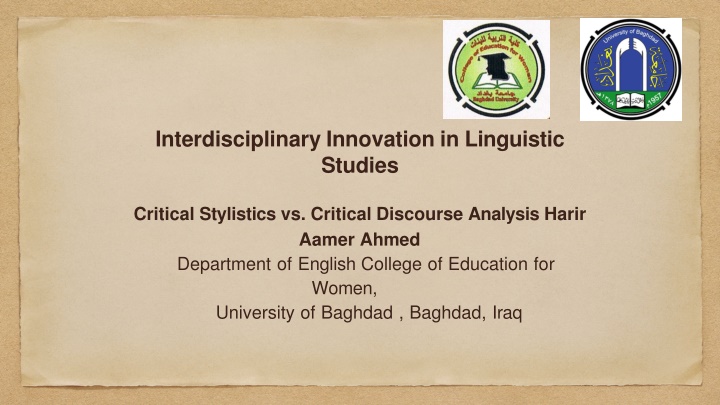 interdisciplinary innovation in linguistic studies n.w