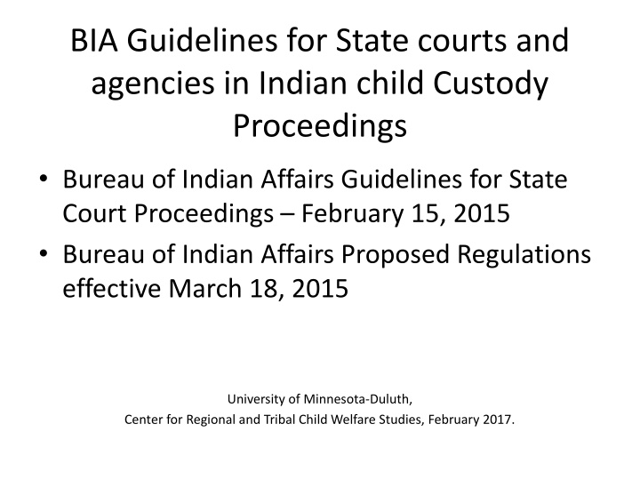 bia guidelines for state courts and agencies n.w