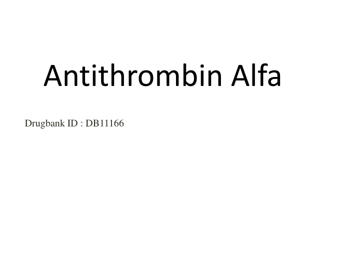 antithrombin alfa n.w