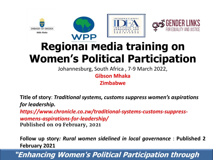 regional media training on women s political n.w