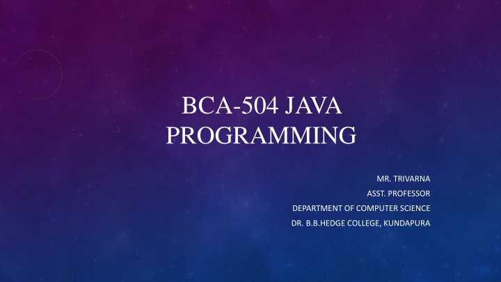 bca 504 java programming n.w