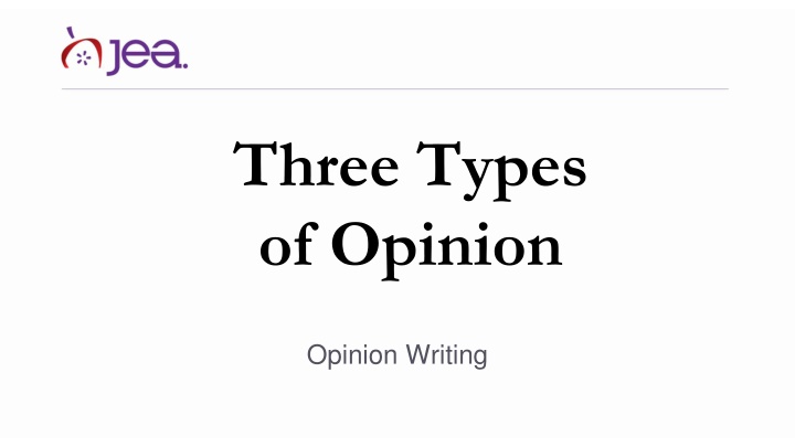 three types of opinion n.w