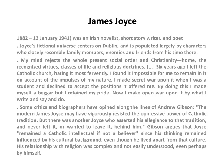 james joyce n.w